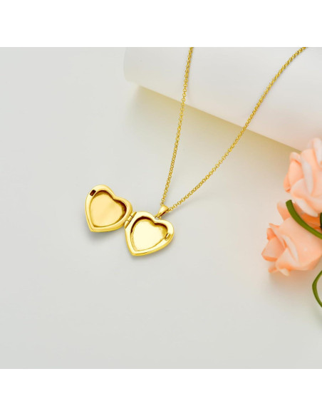 Collar medallón personalizado plata esterlina 925 con fotos