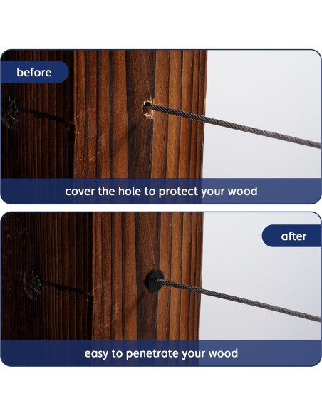 50 Manguitos Protectores Acero Inoxidable T316 Negros 1/8"