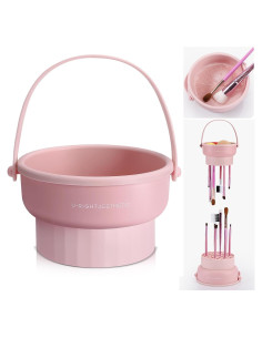 Alfombrilla Limpiadora de Brochas GOLIKEE 3 en 1 Rosa