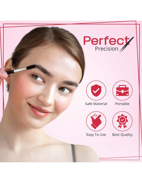 Juego de 6 Pinzas para Cejas NazQat - Kit Profesional de Aseo