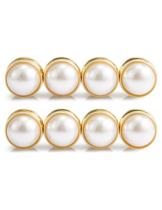 8 Pesos Magnéticos de Perlas para Velo de Boda Oro