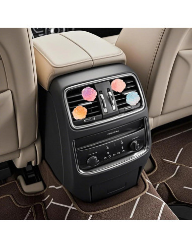 Clip de Ventilación de Aire Rosa Cinpudo - 4 Piezas Brillantes