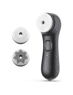 Cepillo Facial Eléctrico NagraCoola Negro - Impermeable, 2 Cabezas, 3 Velocidades