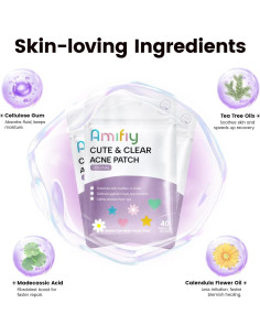 Parches para Granos Amifiy - Hidrocoloide Vegano 40 Unidades 2