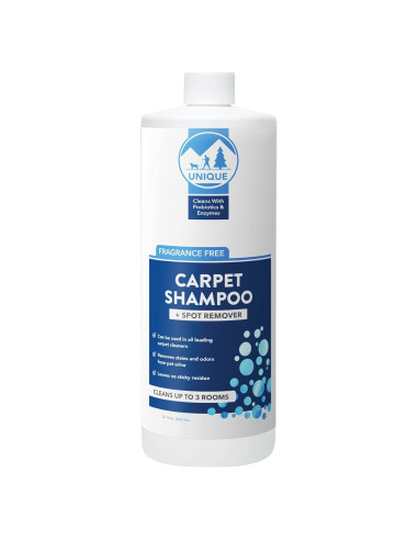 Champú para Alfombras Unique 32 oz - Eliminador de Manchas y Olores