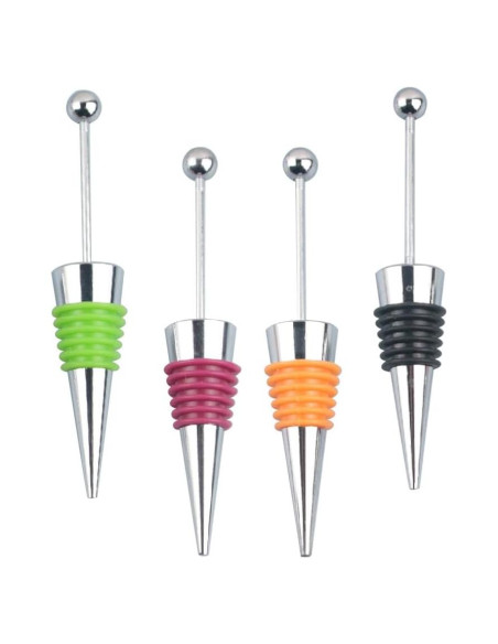 Tapones de Vino Reutilizables Adonisaon - Paquete de 4 Decorativos