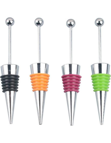 Tapones de Vino Reutilizables Adonisaon - Paquete de 4 Decorativos