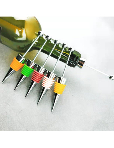 Tapones de Vino Reutilizables Adonisaon - Paquete de 4 Decorativos