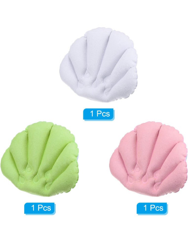Almohada de Baño Inflable PATIKIL - 3 Piezas Soporte Cuello