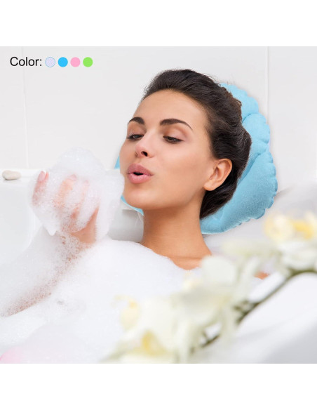 Almohada de Baño Inflable PATIKIL - 3 Piezas Soporte Cuello