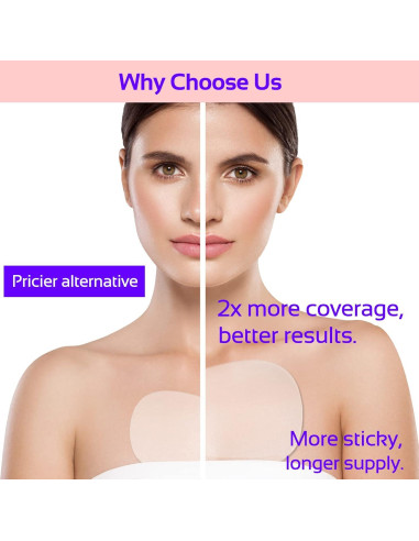 Parche Antarrugas para el Pecho Skywee - Set de 3 Parches de Silicona Reutilizables