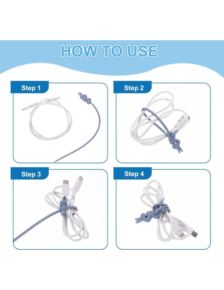 20 Piezas Correas de Silicona Reutilizables uxcell 25.4cm