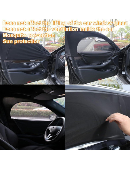 Sombrilla para Ventana de Auto KHGUZ 2PCS Protección Solar Sombrilla para Ventana de Auto KHGUZ 2PCS Protección Solar
