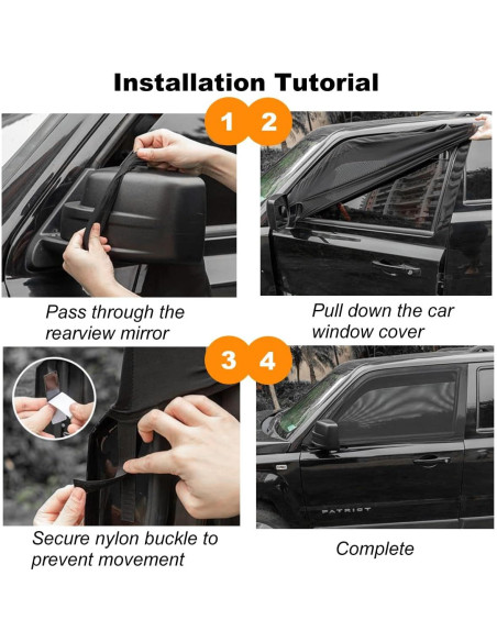 Sombrilla para Ventana de Auto KHGUZ 2PCS Protección Solar Sombrilla para Ventana de Auto KHGUZ 2PCS Protección Solar