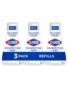 Clorox Mist Desinfectante Recarga 3x473ml Flor Naranja Limón