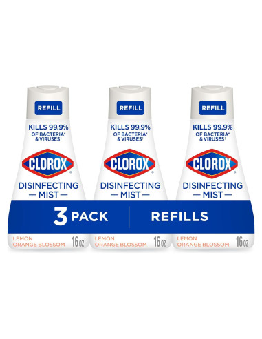 Clorox Mist Desinfectante Recarga 3x473ml Flor Naranja Limón