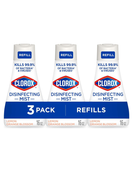Clorox Mist Desinfectante Recarga 3x473ml Flor Naranja Limón