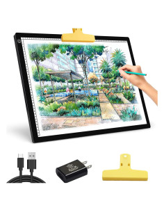 Tablero de Luz LED A2 LXJIN 60x40cm con Clip y Bolsa