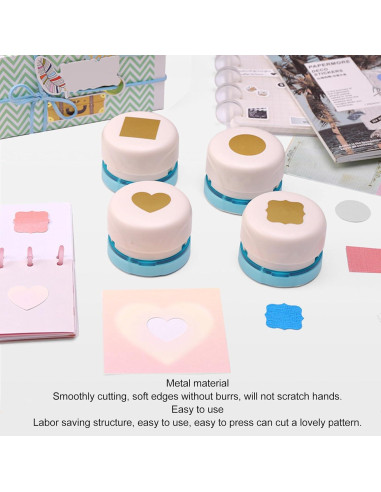 Troqueladora de Manualidades Cyrank - Esquinas Redondeadas, 4 Hojas