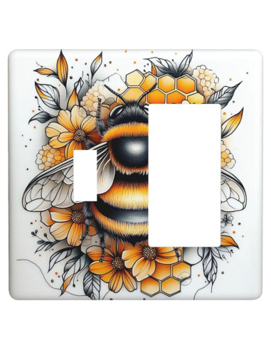 Cubierta de Enchufe Decorativa Donecmminery 11.43x11.43cm Flores