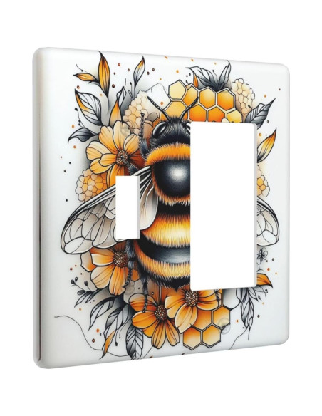 Cubierta de Enchufe Decorativa Donecmminery 11.43x11.43cm Flores Cubierta de Enchufe Decorativa Donecmminery 11.43x11.43cm Flores