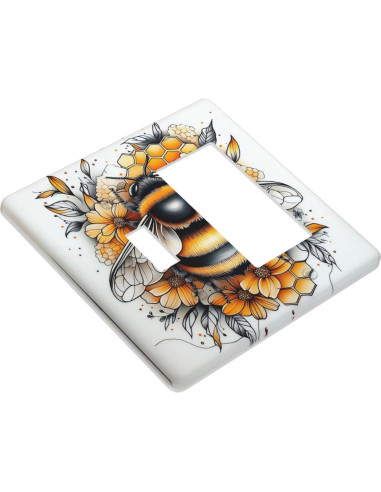 Cubierta de Enchufe Decorativa Donecmminery 11.43x11.43cm Flores