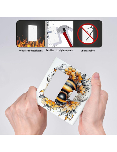 Cubierta de Enchufe Decorativa Donecmminery 11.43x11.43cm Flores Cubierta de Enchufe Decorativa Donecmminery 11.43x11.43cm Flores