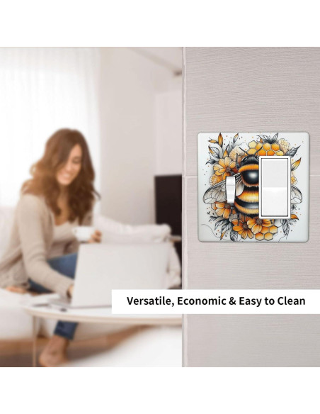 Cubierta de Enchufe Decorativa Donecmminery 11.43x11.43cm Flores Cubierta de Enchufe Decorativa Donecmminery 11.43x11.43cm Flores