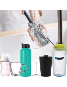 Kit de limpieza 5 piezas QINGLITION para botellas y tazas 2
