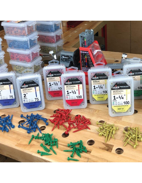 Tornillos para Agujeros de Bolsillo Armor Tool 100 Pzas 2.54 cm