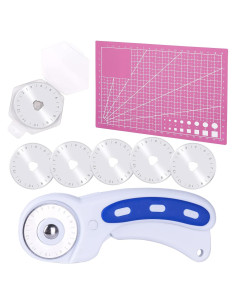 Cortador Rotativo ZMAAGG 45mm con 5 Cuchillas y Alfombrilla A5