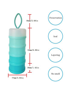 Dispensador de Fórmula para Bebés BJLIIO 480ml 4 Capas Sin Derrames 2