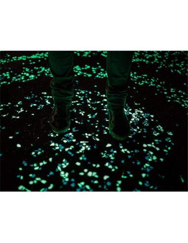 100 Piedras Luminiscentes Rosa para Jardín y Acuarios