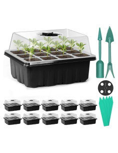 Kit de Bandejas para Iniciar Semillas Sfee 10 Paquetes 120 Celdas