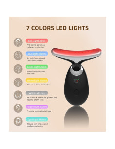 Masajeador Facial ELISHINE Terapia de Luz Roja 7 Colores 2