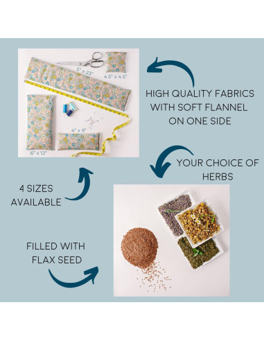 Almohadilla de Calor Microondas Whiffy 100% Lino y Lavanda