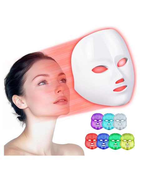 Máscara Facial LED Yahi de Terapia de Luz Roja 7 Colores Máscara Facial LED Yahi de Terapia de Luz Roja 7 Colores