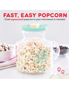 Hacedor de Palomitas de Microondas DASH 2.4L - Color Aqua 2