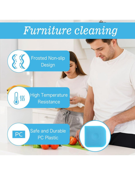 8 Raspadores de Nylon Ptwola Antideslizantes para Cocina