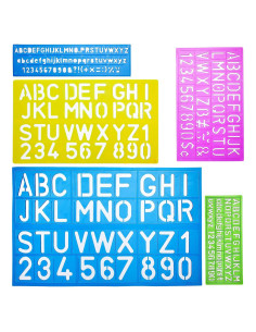 Plantillas de Letras y Números Sr. Pen - 5 Piezas Duraderas