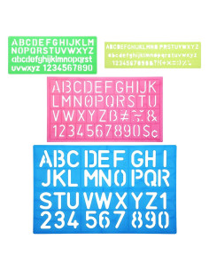 Juego de Plantillas de Letras y Números Molain 4 Piezas