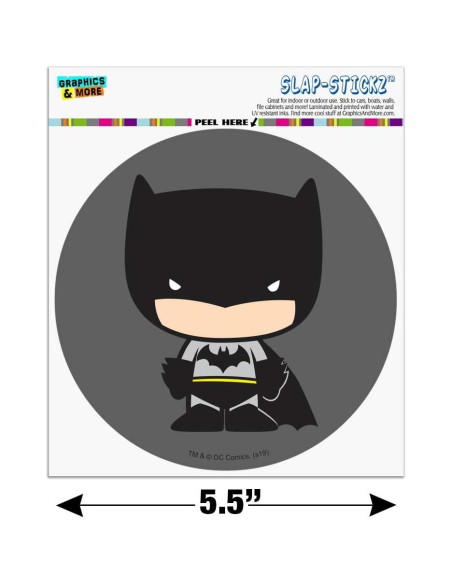 Sticker Batman Chibi 14 cm Vinilo Gráfico y Más
