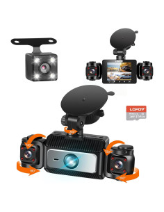 Cámara Dash 360 LOFOV 4 Canales FHD 1080P con SD 64GB