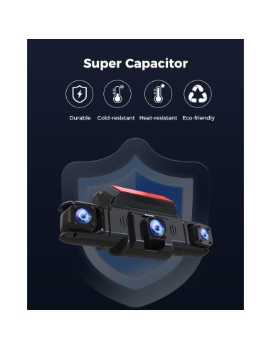 Cámara Dash 4 Canales ZMOPO D435 Full HD 1080P GPS WiFi 5G