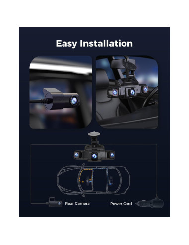 Cámara Dash 4 Canales ZMOPO D435 Full HD 1080P GPS WiFi 5G