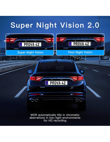 Cámara Dash 360 LOFOV 4 Canales FHD 1080P con SD 64GB