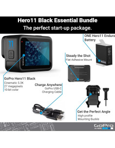 Cámara de Acción GoPro HERO11 Black 5.3K 27MP Estabilización 2