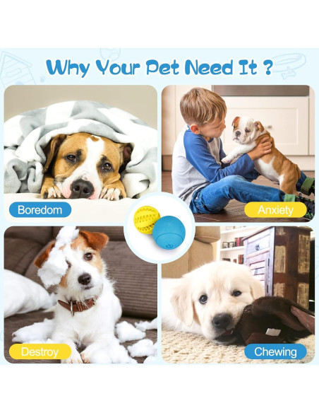 Juguetes de Puzzle para Perros HIPPIH 2 Pack - Amarillo y Azul