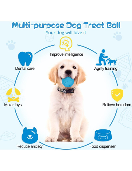 Juguetes de Puzzle para Perros HIPPIH 2 Pack - Amarillo y Azul