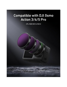 Juego de Filtros TELESIN CPL ND8 ND16 ND32 para DJI Action 2